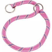 Collier nylon corde étrangleur -rose